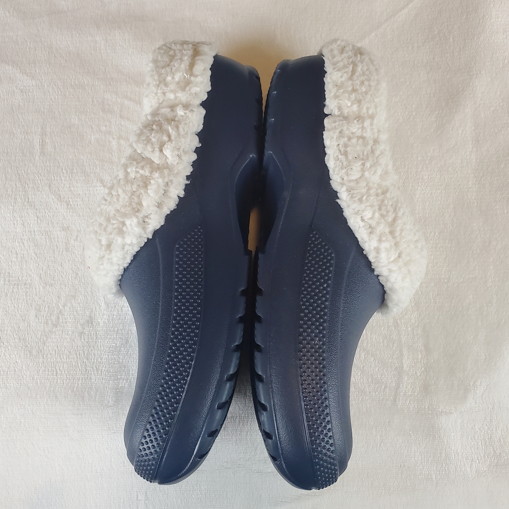 Crocs Dual Comfort Navy Blue Rubber Clog Shoes Size Men's 6/Women's 8 - Picture 3 of 7